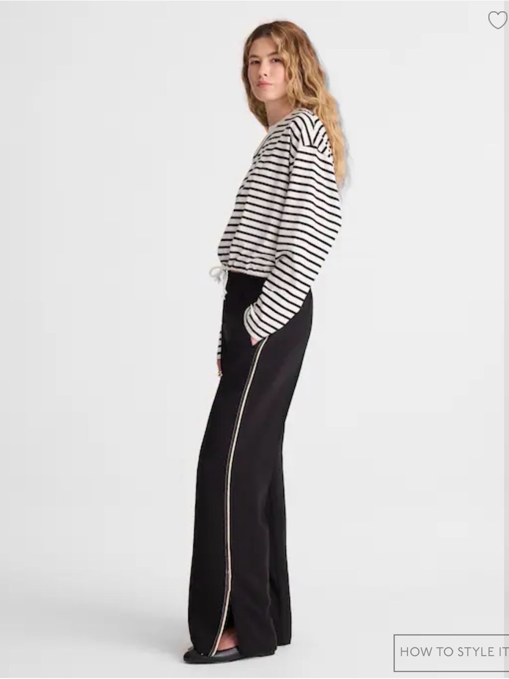 Madewell Pull On Bootcut Track Pants Black Large - Picture 4 of 10
